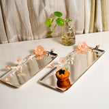 Peach blossom rectangle platter big