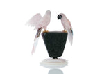 Rose Quartz Birds on Amethyst
