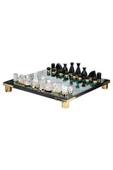MALACHITE & ROCK CRYSTAL CHESS BOARD