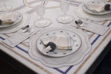 Wheat White Grey Table Linen