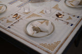 Sunset White Gold Table Linen