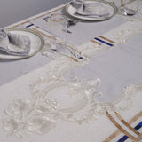 Zahira Blue Ice Table Linen