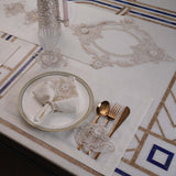 Victoria White Gold Table Linen
