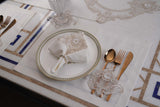 Victoria White Gold Table Linen