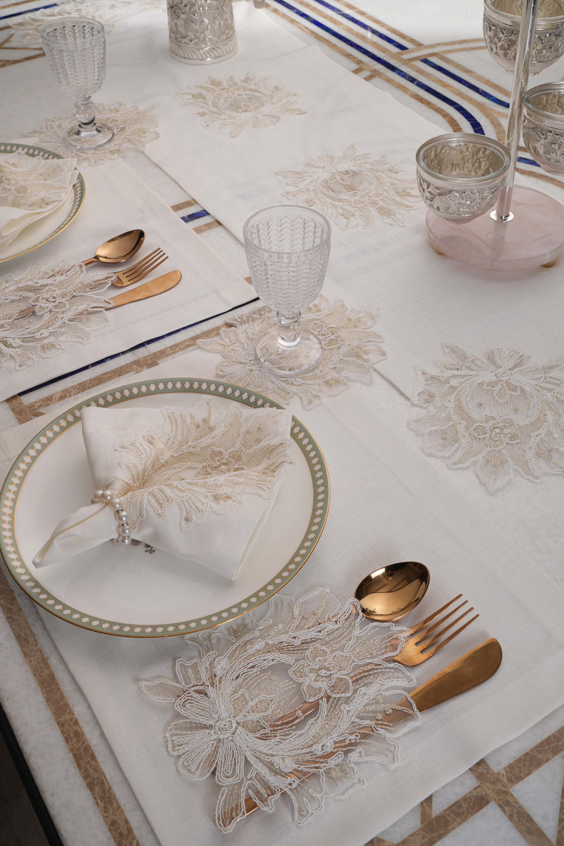 Victoria Gold Shimmer Table Linen