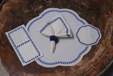 Wheat White Blue Table Linen