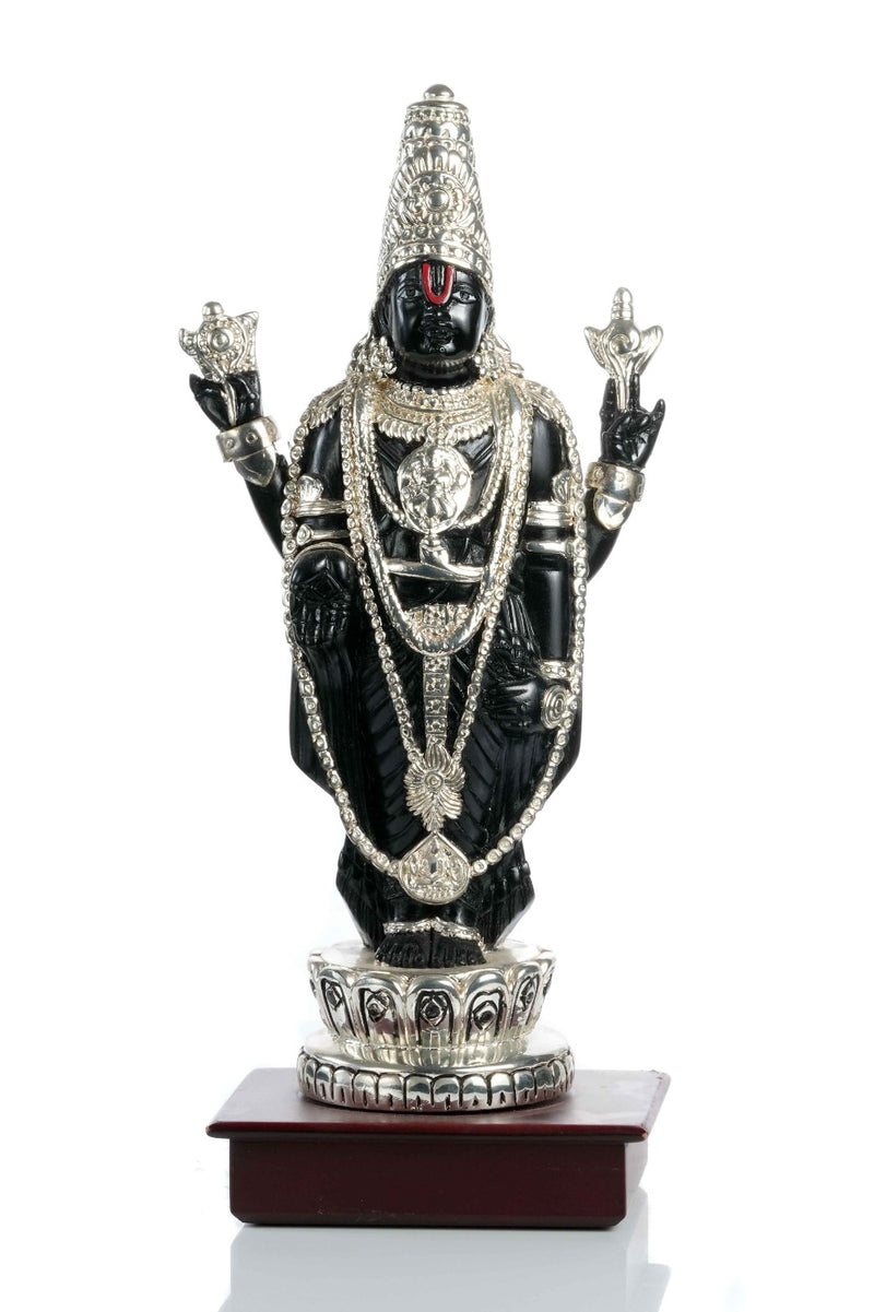 Balaji with silver plated ornaments