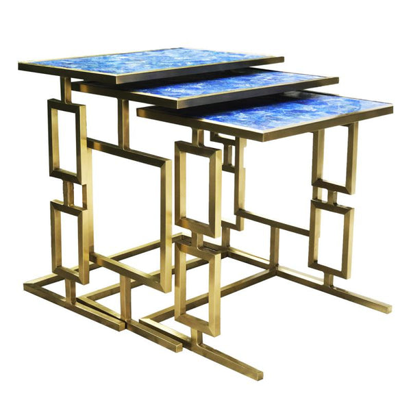 GRID NESTING TABLE SET OF 3
