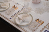 Taj Mahal White Gold Table Linen